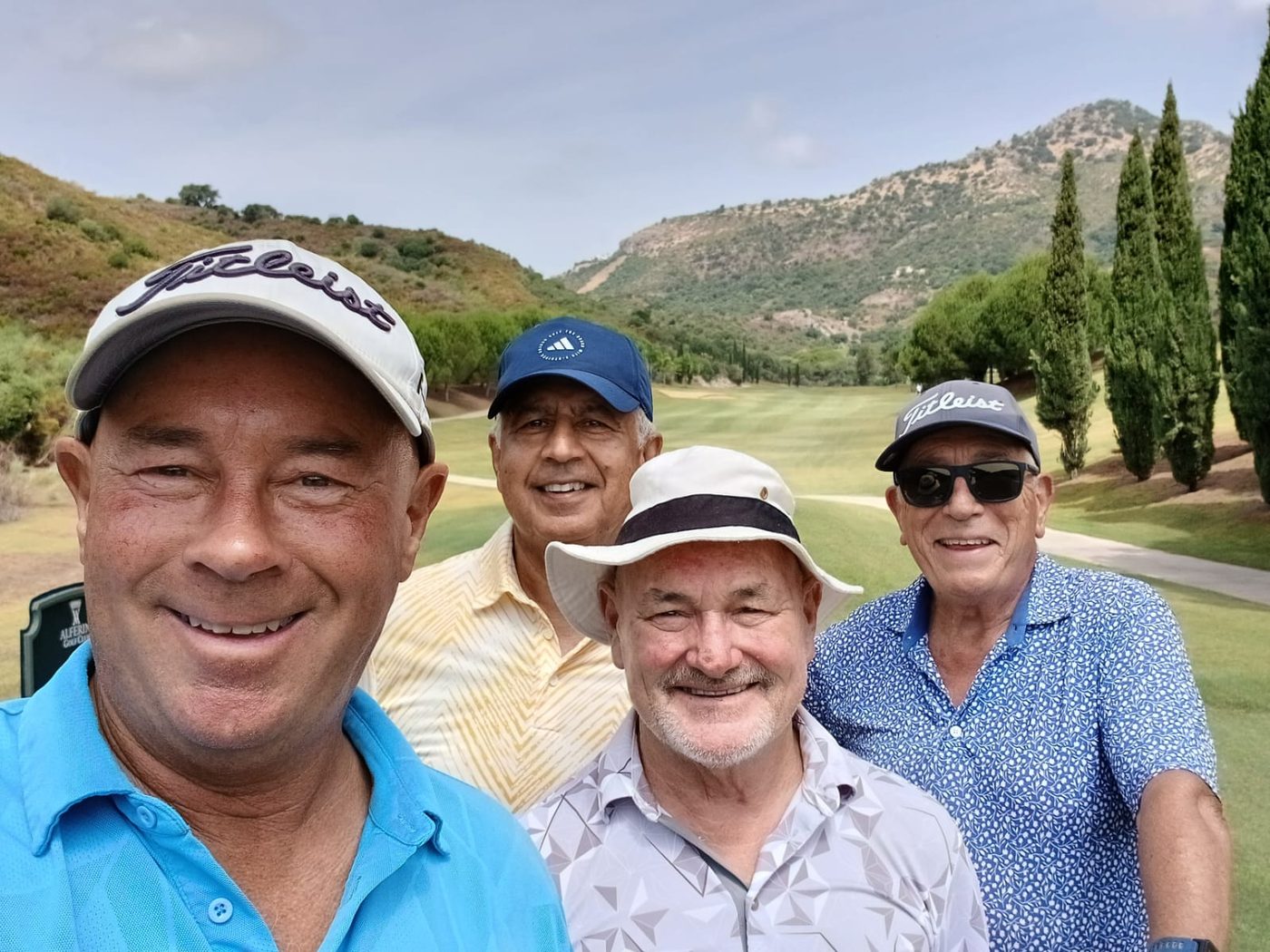 Fourball on the fairway on the Costa del Sol