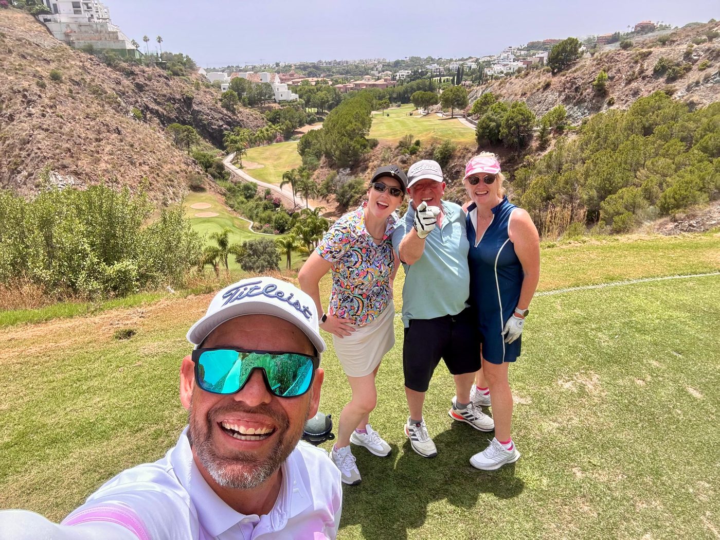 Society members with views over the golf valley